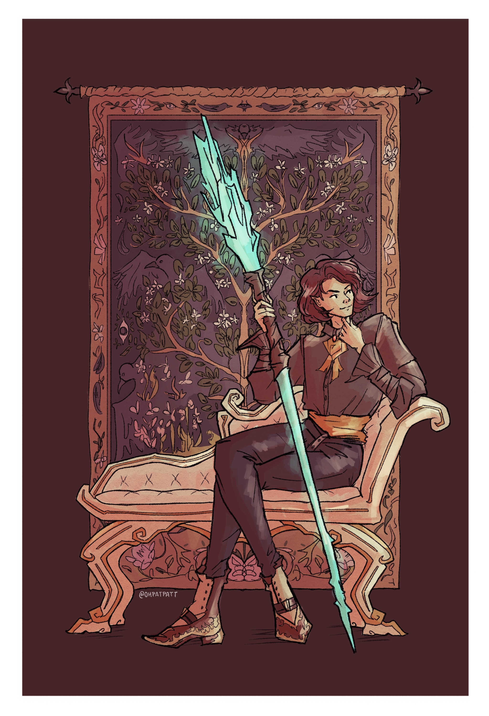 A D&D character of mine. A warlock.