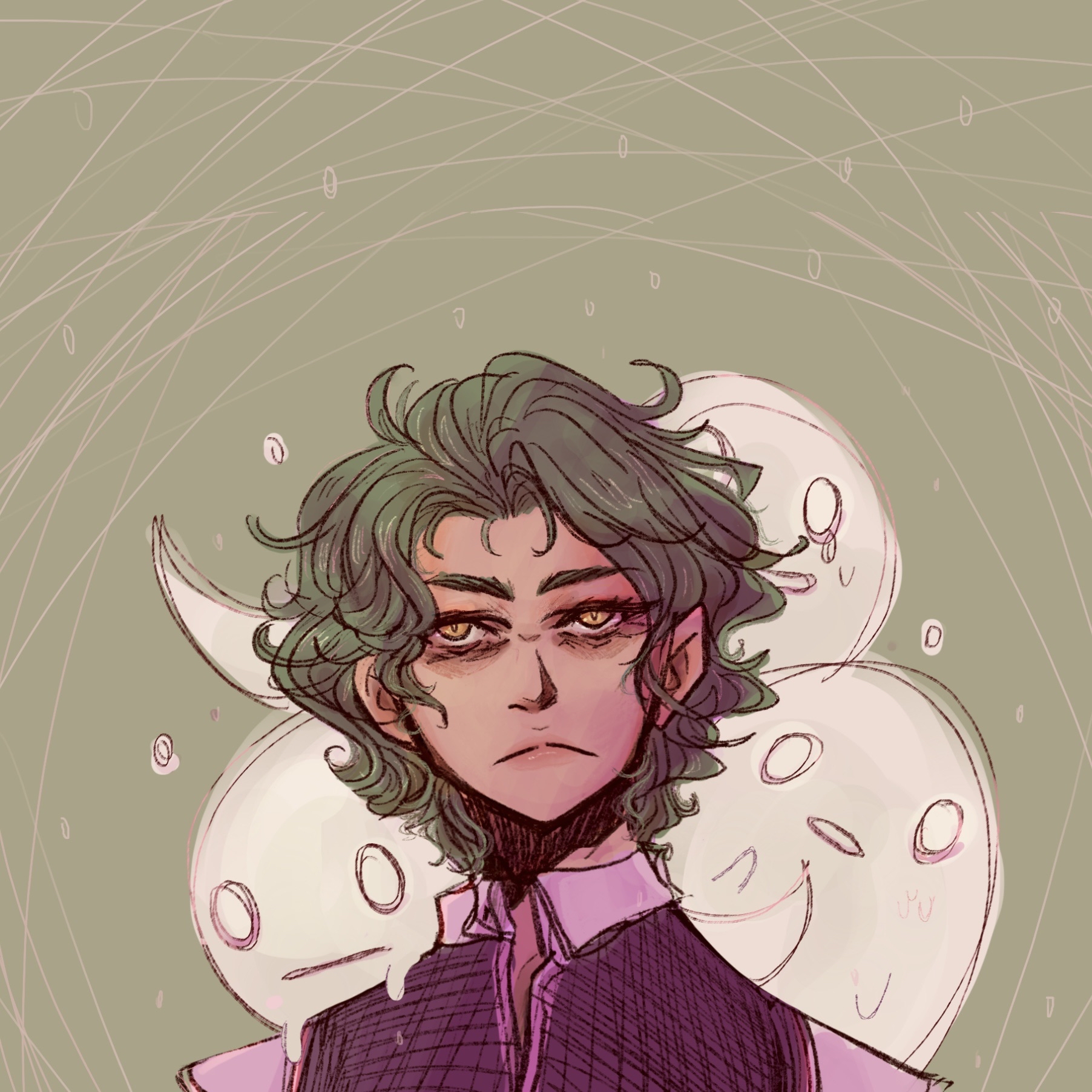 A D&D character of mine. A student necromancer.